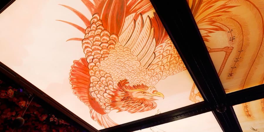 Illuminated ceiling for Edinburgh Tattu