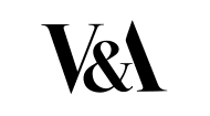 The image displays the logo of the Victoria and Albert Museum. It consists of the characters "V" and "A" in a bold, serif font with an ampersand integrated into the right stroke of the "V".