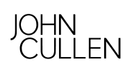 A logo with the text "JOHN CULLEN" in bold, uppercase black letters on a white background. The name "JOHN" appears above the name "CULLEN," with both words aligned to the left.