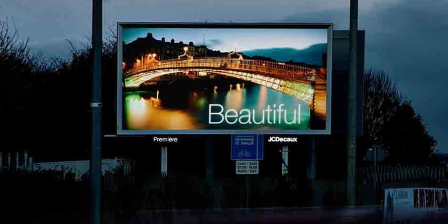 Backlit billboards, Ireland