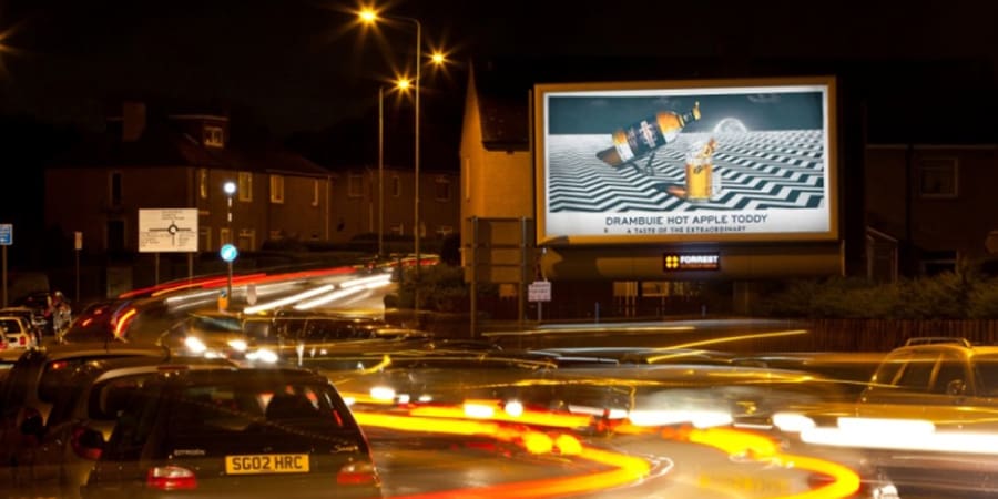 Backlit billboards, Scotland