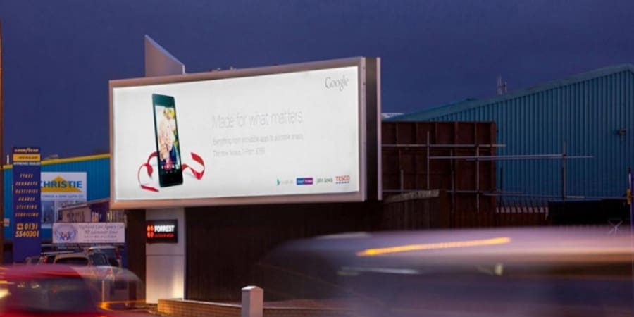 Backlit billboards, Scotland