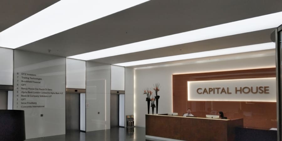 Reception area, London