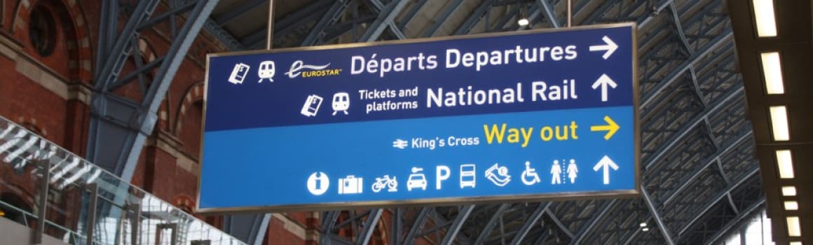 Eurostar wayfinding, St Pancras International