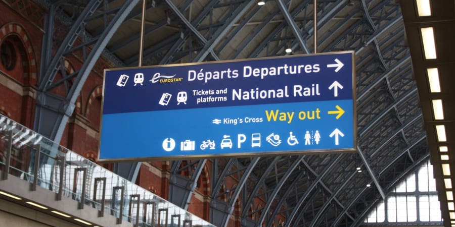 Eurostar wayfinding, St Pancras International