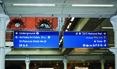 Eurostar wayfinding, St Pancras International