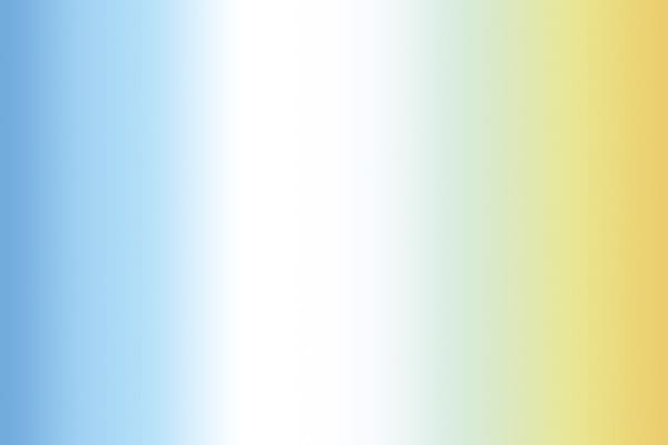 A gradient background transitioning smoothly from blue on the left, through white in the center, to yellow on the right.