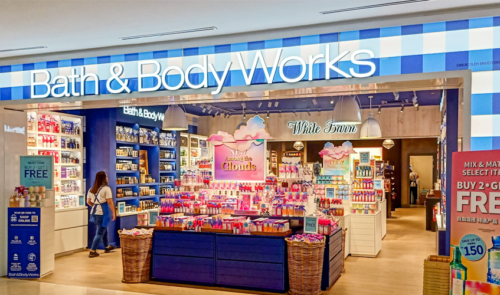 Illuminated shopfronts for Bath and Body Works