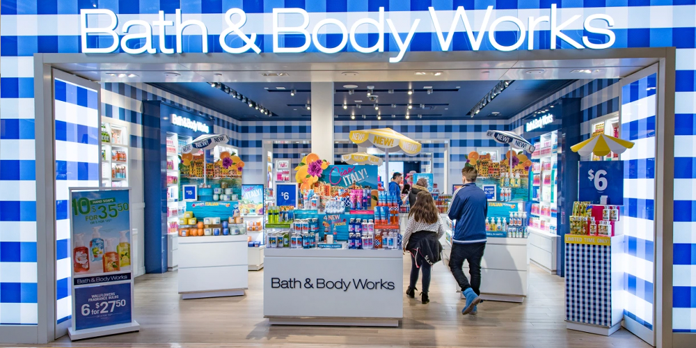 Illuminated shopfronts for Bath and Body Works