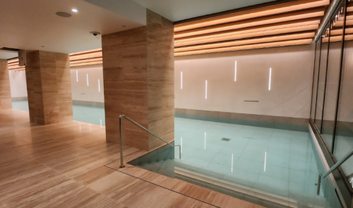 A statement ceiling for resident’s luxury spa