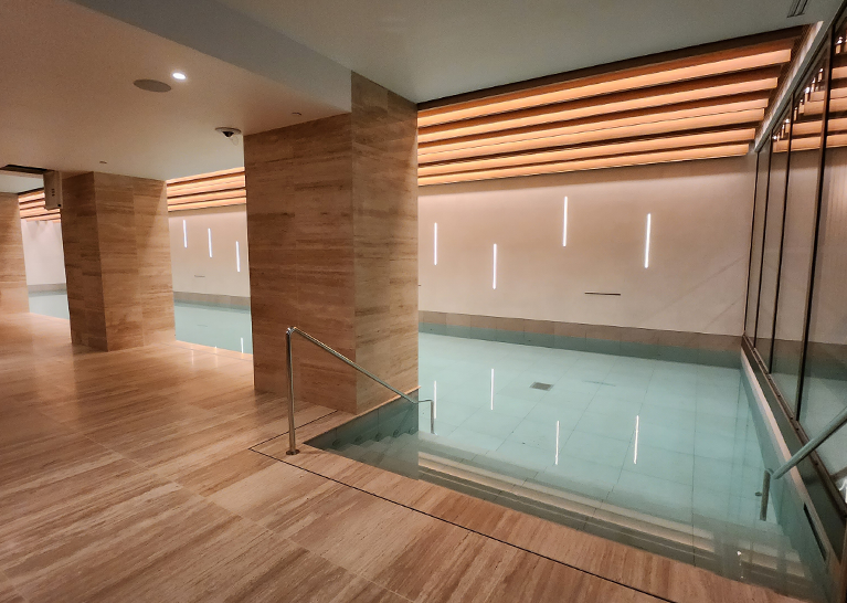 A statement ceiling for resident’s luxury spa